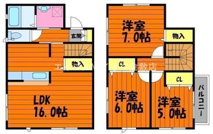 サンライト酒津　Aの物件間取画像